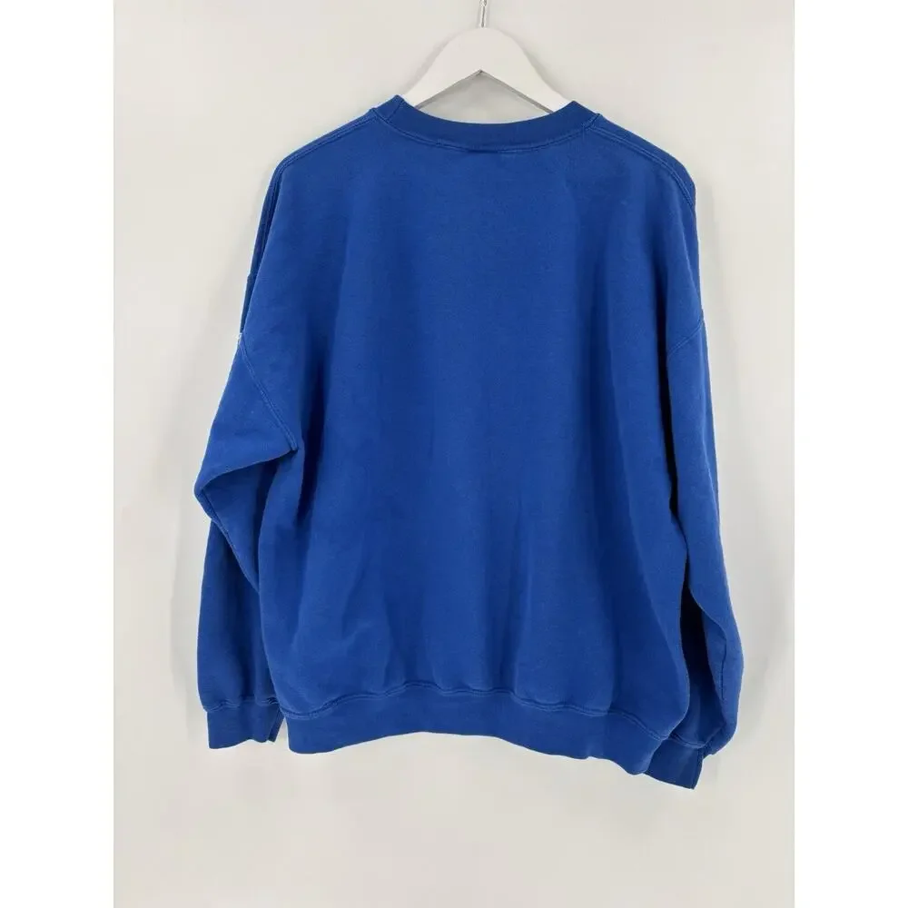 Vintage UK Kentucky Wildcats Sweatshirt Mens XL Blue Pullover Graphic Cotton